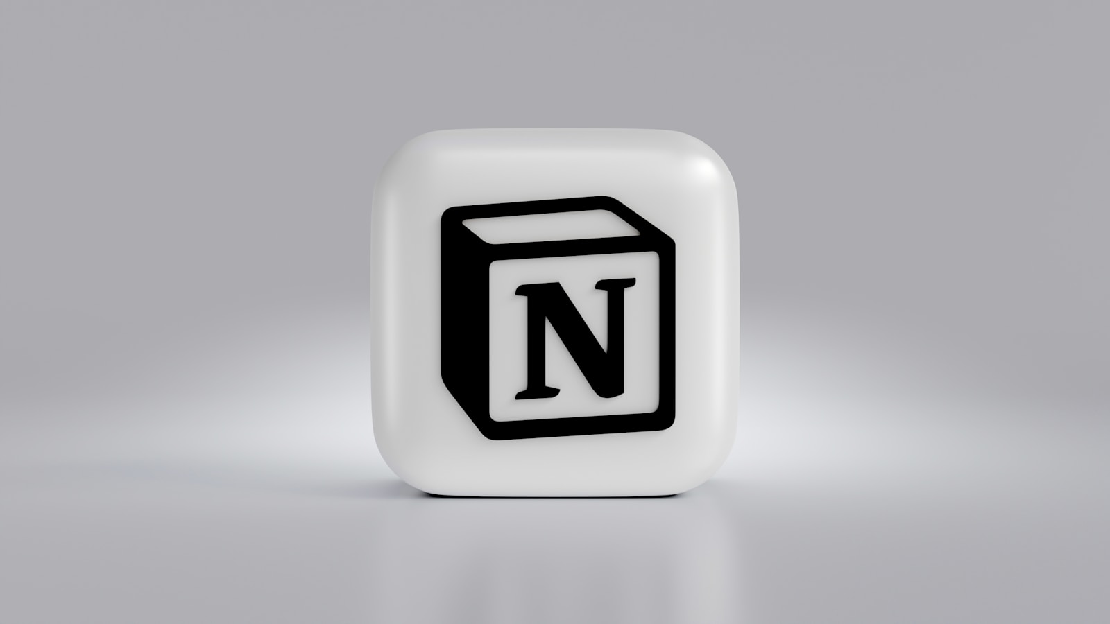 a black and white block with the letter n on it